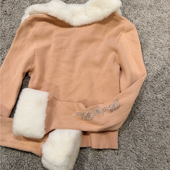 Baby Phat Beige Jacket with White Faux Fur Collar - Picture 9 of 10